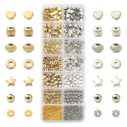 Copper Coated Plastic DIY Jewelry Set, with Plastic Box, Rectangle, mixed colors, nickel, lead & cadmium free, 200x70x16mm, 634PCs/Box, Sold By Box