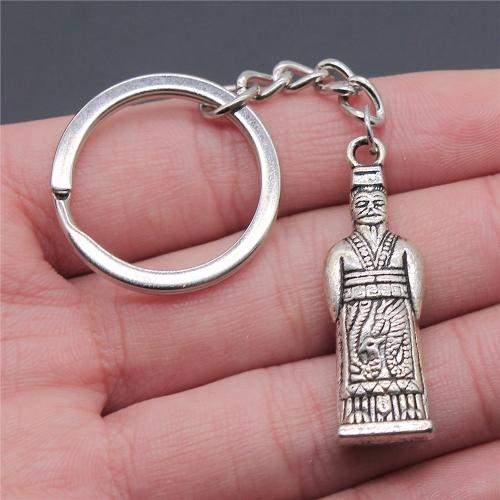 Zinc Alloy Key Clasp with Iron plated fashion jewelry silver color nickel lead & cadmium free Sold By PC