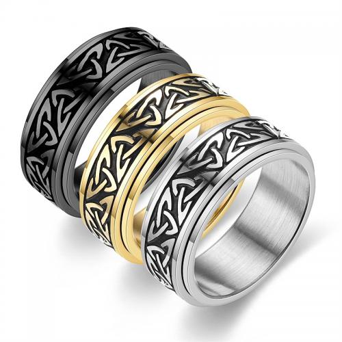 Rozsdamentes acél Finger Ring, 304 rozsdamentes acél, galvanizált, divat ékszerek & különböző méretű a választás, több színt a választás, Méret:7-13, Által értékesített PC
