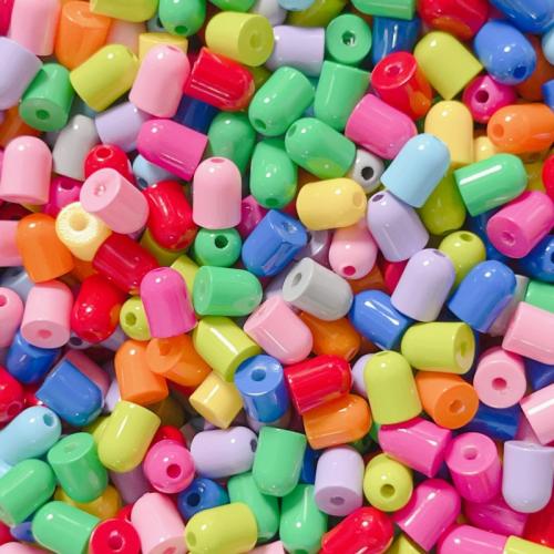 Acryl Schmuck Perlen, Einbrennlack, DIY, keine, 9x7mm, Bohrung:ca. 2.8mm, ca. 20PCs/Tasche, verkauft von Tasche