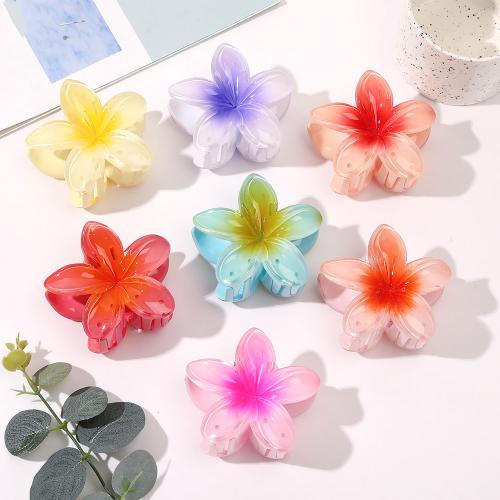 Hair Claw Clips, Plastic, Flower, handmade, for woman, more colors for choice, 80x80mm, Sold By PC