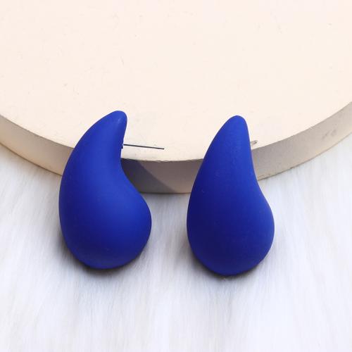 Acrylic Jewelry Earring, Teardrop, stoving varnish, fashion jewelry & different size for choice & for woman, more colors for choice, Large size:43x25mm;Small size:20x15mm., Sold By Pair