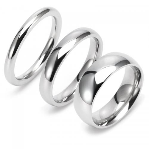 Couple Finger Rings Titanium Steel polished fashion jewelry & Unisex original color Sold By PC