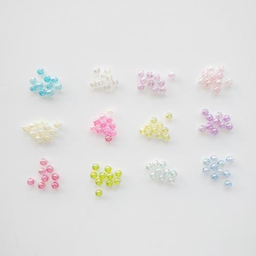 Plated Acrylic Beads Round AB color plated DIY 7.50mm Approx Sold By Bag