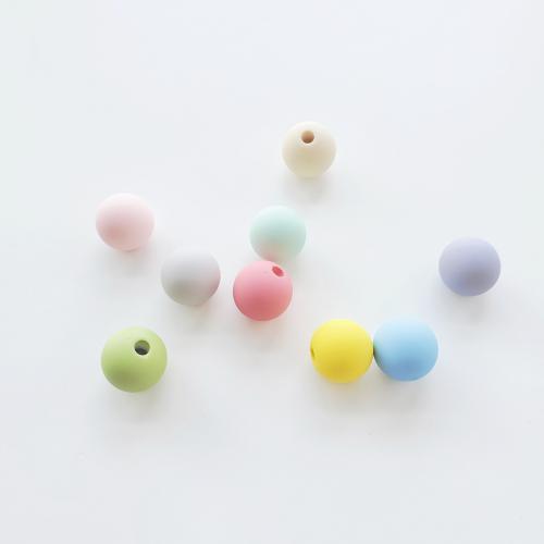 Akril nakit Beads, Krug, možete DIY, više boja za izbor, 15mm, Približno 200računala/Torba, Prodano By Torba