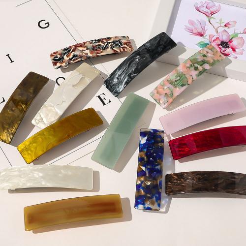 Hair Snap Clips, Acetate, handmade, for woman, more colors for choice, 90x25mm, Hole:Approx 3.5mm, Sold By PC