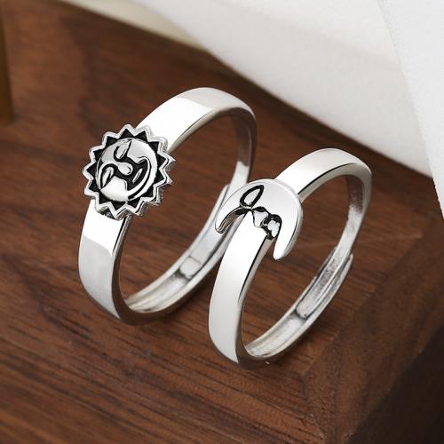 Пара кольца перста, Латунь, 2 шт. & ювелирные изделия моды & Мужская, не содержит никель, свинец, размер:7, продается указан
