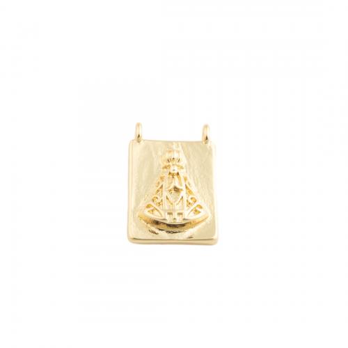 Mosaz Šperky Přívěsky, módní šperky & unisex & double-hole, zlatý, nikl, olovo a kadmium zdarma, 17.50x11.50mm, Prodáno By PC