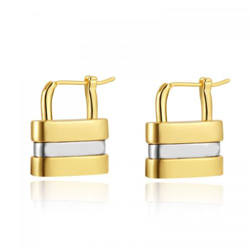 Brass Leverback Earring, Lock, plated, fashion jewelry & for woman, nickel, lead & cadmium free, 14x15mm, Sold By Pair