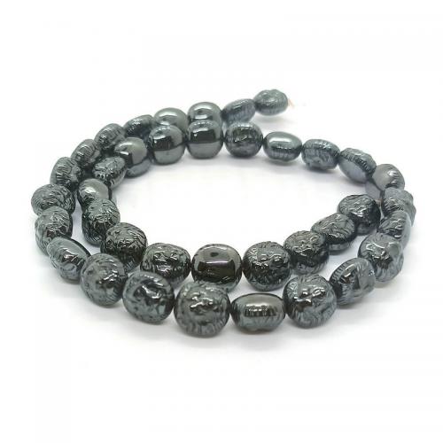 Nicht-magnetische Hämatit Perlen, poliert, DIY, schwarz, 10mm, 39PCs/Strang, verkauft per 40 cm Strang