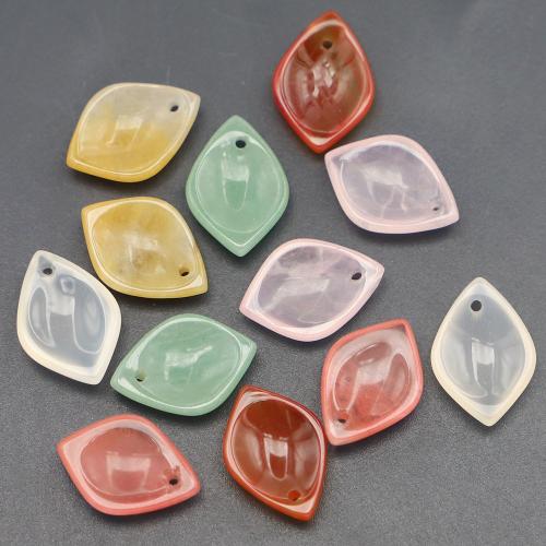 Gemstone Pendants Jewelry Natural Stone petals DIY Sold By PC