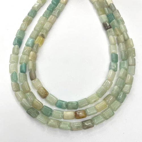 Amazonit Perlen, flache Runde, DIY, gemischte Farben, 8x10mm, verkauft per ca. 38 cm Strang