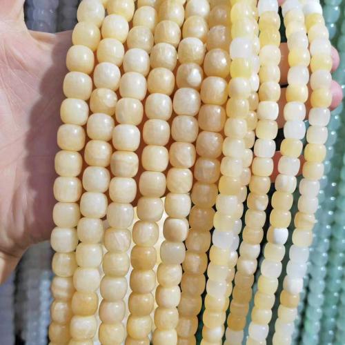 Jade Perlen, Blassbraune Jade, DIY & verschiedene Größen vorhanden, gelb, verkauft von Strang