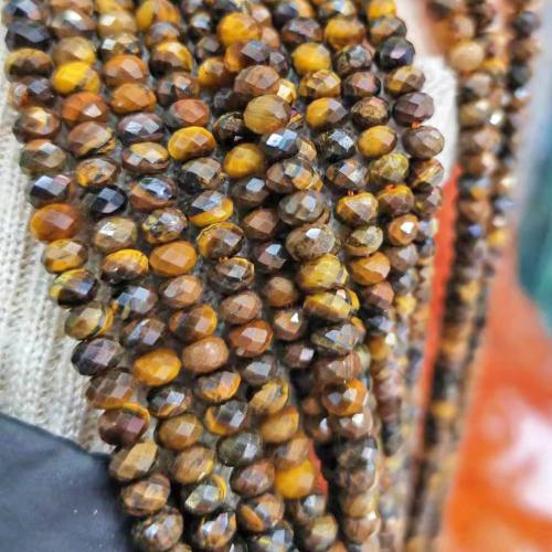 Perles oeil de tigre, Rond, DIY & normes différentes pour le choix, couleurs mélangées, Vendu par Environ 38 cm brin