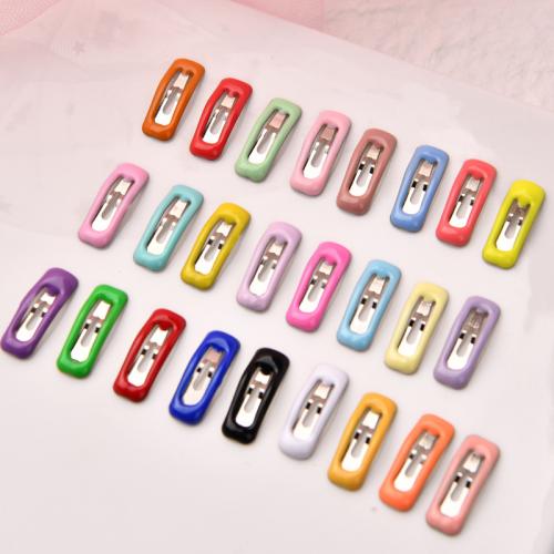 Hair Snap Clips, Tibetan Style, Girl & epoxy gel & hollow, more colors for choice, nickel, lead & cadmium free, 20mm, Approx 20PCs/Bag, Sold By Bag