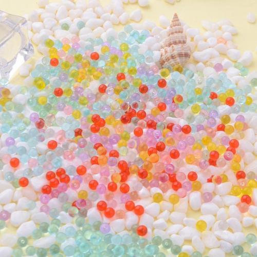 Acrylic Jewelry Beads Round injection moulding DIY & no hole Sold By Bag