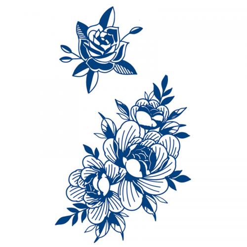 Tattoo Sticker, Paper, different designs for choice, blue, 180x110mm, 10PCs/Lot, Sold By Lot