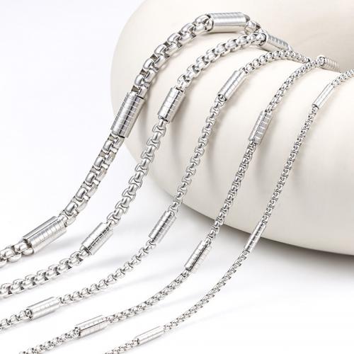 Stainless Steel Necklace Chain 304 Stainless Steel DIY nickel lead & cadmium free Approx Sold By Bag