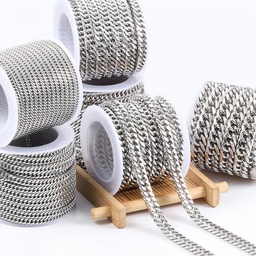 Nerezová ocel Nekclace Chain, 304 Stainless Steel, DIY & různé velikosti pro výběr, nikl, olovo a kadmium zdarma, Cca 5m/Bag, Prodáno By Bag
