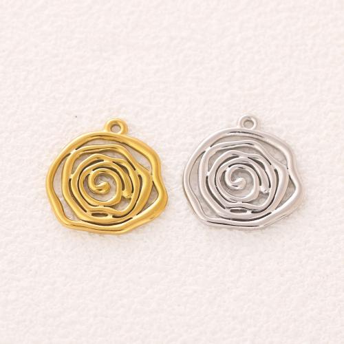 Stainless Steel Pendants, 304 Stainless Steel, Vacuum Ion Plating, fashion jewelry & DIY & hollow, more colors for choice, 23x23mm, 3PCs/Bag, Sold By Bag