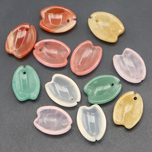 Gemstone Pendants Jewelry Natural Stone petals DIY Sold By PC