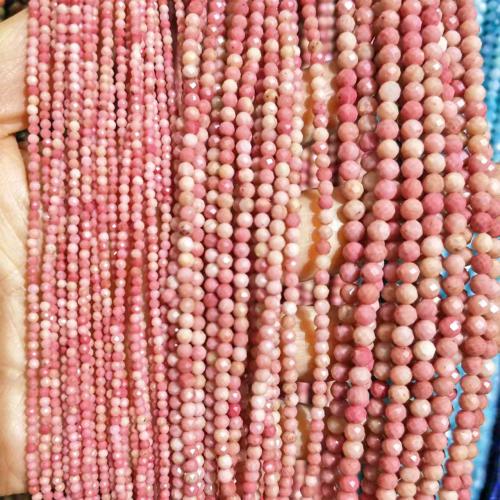 Natural Rhodonite Beads Rhodochrosite Round DIY pink Sold Per Approx 38 cm Strand
