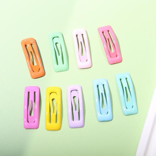 Hair Snap Clips, Iron, painted, for woman & enamel, more colors for choice, nickel, lead & cadmium free, 32x10mm, Sold By PC