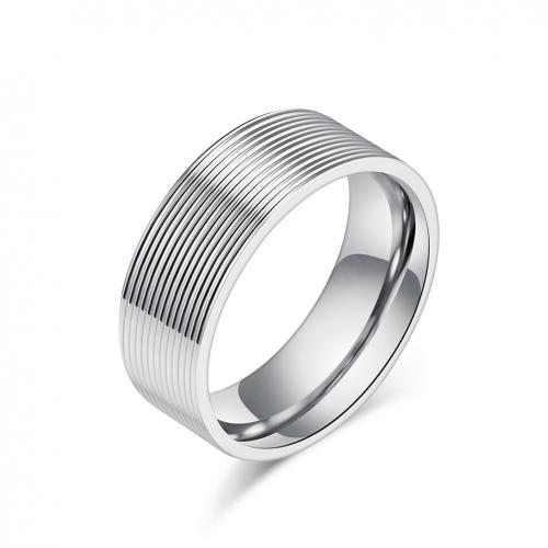 Titanium Čelik Finger Ring, uglađen, bez spolne razlike & različite veličine za izbor, više boja za izbor, Prodano By PC