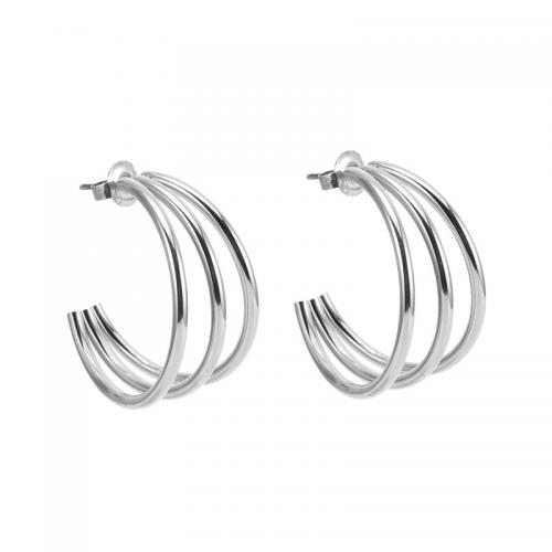 Titanium Steel  Earring, fashion jewelry & different size for choice & for woman, more colors for choice, Sold By Pair