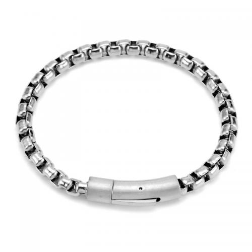 Titanium stål armbånd, mode smykker & for mennesket, flere farver til valg, Længde Ca. 22 cm, Solgt af PC