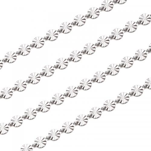 Rozsdamentes acél Nekclace Chain, 304 rozsdamentes acél, elektrolízis, DIY, nikkel, ólom és kadmium mentes, Kb 5m/Bag, Által értékesített Bag