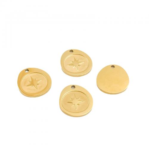 Stainless Steel Pendants, 316L Stainless Steel, DIY, golden, 12x11.50mm, 2PCs/Bag, Sold By Bag