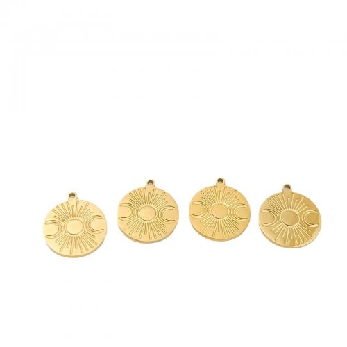 Stainless Steel Pendants, 316L Stainless Steel, DIY, golden, 14.50x13mm, 2PCs/Bag, Sold By Bag