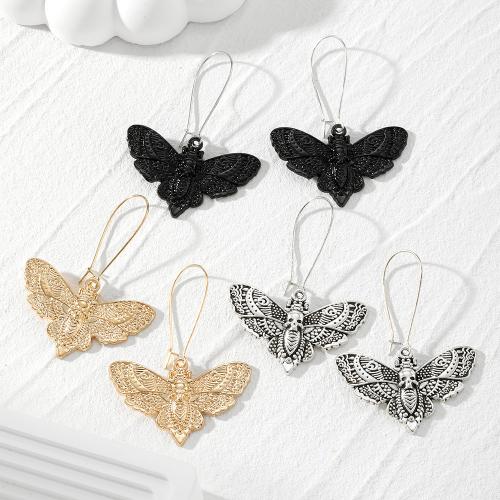 Zinc Alloy Drop Earrings Butterfly plated fashion jewelry nickel lead & cadmium free Sold By Pair