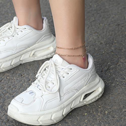 Tibetan Style Anklet, plated, 2 pieces & for woman, more colors for choice, nickel, lead & cadmium free, 120x10x260mm, Length:10.32 Inch, Sold By PC