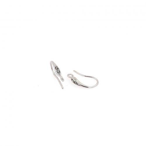 Brass Hook Earwire, platinum plated, fashion jewelry & DIY & micro pave cubic zirconia, nickel, lead & cadmium free, 15x9mm, Sold By Pair
