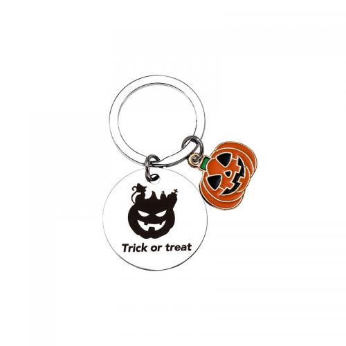 Stainless Steel Key Clasp 304 Stainless Steel Halloween Design nickel lead & cadmium free 30mm Sold By PC