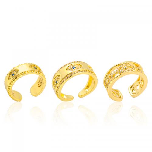 Krychlový Circonia Micro vydláždit mosazný prsten, Mosaz, barva pozlacený, módní šperky & různé velikosti pro výběr & micro vydláždit kubické zirkony & pro ženy, více barev na výběr, nikl, olovo a kadmium zdarma, Prodáno By PC
