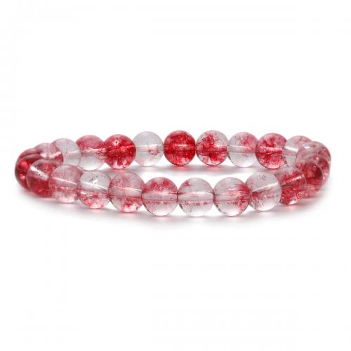 Bracelets de cristal, Rond, bijoux de mode & pour femme, plus de couleurs à choisir, 8mm, Longueur:Environ 19-20 cm, Vendu par PC
