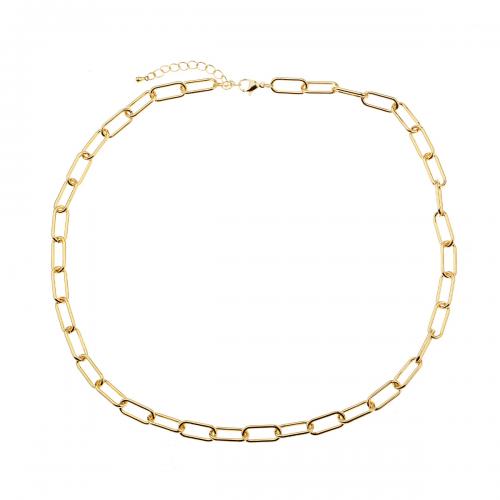 Brass Necklace gold color plated fashion jewelry & for woman nickel lead & cadmium free Sold By PC