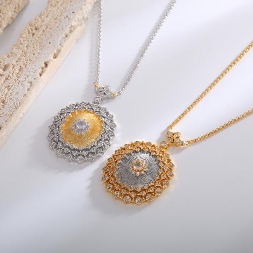 Brass Necklace, plated, fashion jewelry & for woman & with rhinestone, more colors for choice, nickel, lead & cadmium free, Length:Approx 45-50 cm, Sold By PC