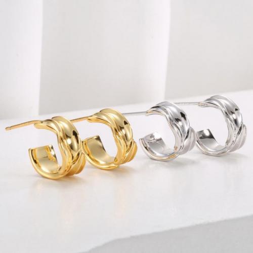 Brass Stud Earring plated fashion jewelry & for woman nickel lead & cadmium free Sold By Pair