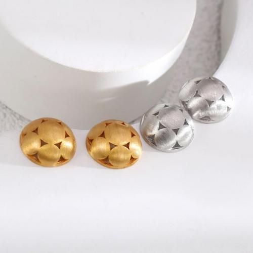 Brass Stud Earring plated fashion jewelry & for woman & hollow nickel lead & cadmium free Sold By Pair