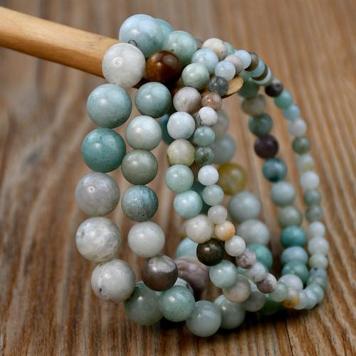 Gemstone Bracelets ​Amazonite​ with Elastic Thread handmade fashion jewelry & for woman nickel lead & cadmium free Sold By PC