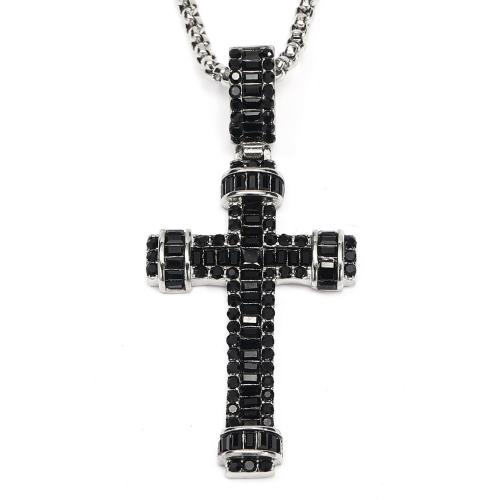 Jewelry Sets Titanium Steel Cross plated Unisex & micro pave cubic zirconia Sold By PC