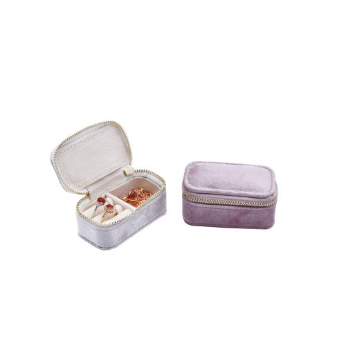 Multifunctional Jewelry Box, Velvet, plated, dustproof, more colors for choice, 85x45x38mm, Sold By PC
