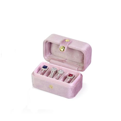 Бархатная коробочка для кольца, Velvet, Прямоугольная форма, Пылезащитный, Много цветов для выбора, 85x47x50mm, продается PC