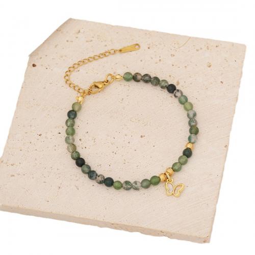Crystal Bracelet, with Seedbead & Natural Stone & Brass & 304 Stainless Steel, with 2inch extender chain, gold color plated, different styles for choice & for woman & enamel & with rhinestone, Length:Approx 7 Inch, Sold By PC