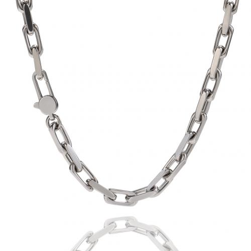 Ожерелье из нержавеющей стали , Нержавеющая сталь 304, полированный, ювелирные изделия моды & различной длины для выбора & Мужский, оригинальный цвет, 7mm, продается Strand
