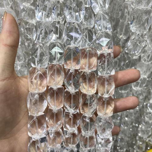 Natural Clear Quartz Beads, DIY & faceted, clear, 15x20mm, Approx 20PCs/Strand, Sold Per Approx 40 cm Strand